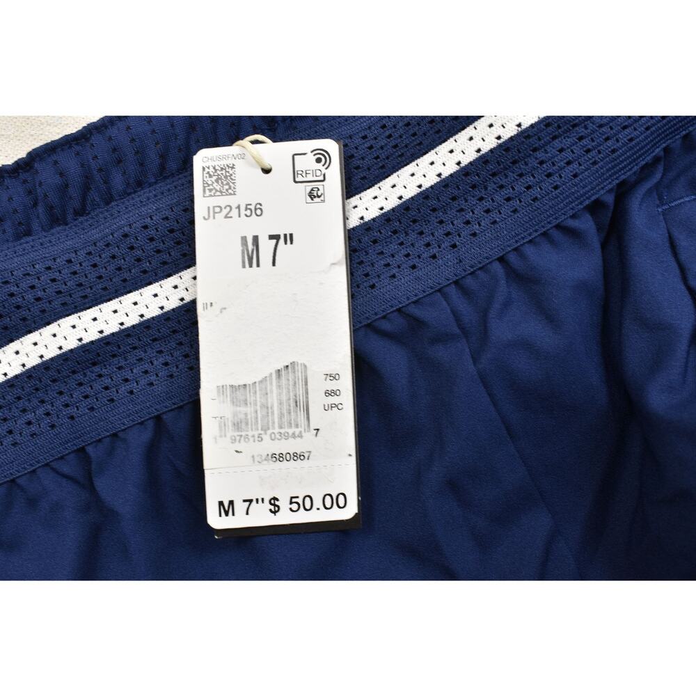 Adidas Men's Loose Fit Basketball Shorts Blue Regular Size M 7" Polyester NEW - Picture 4 of 8